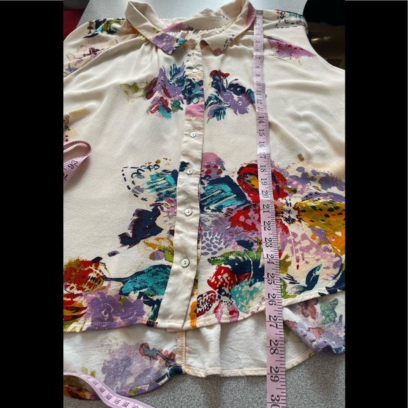 Free People Oversized Floral Swing Blouse Size Small - Picture 9 of 11